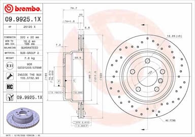 Bremžu diski BREMBO 09.9925.1X 1