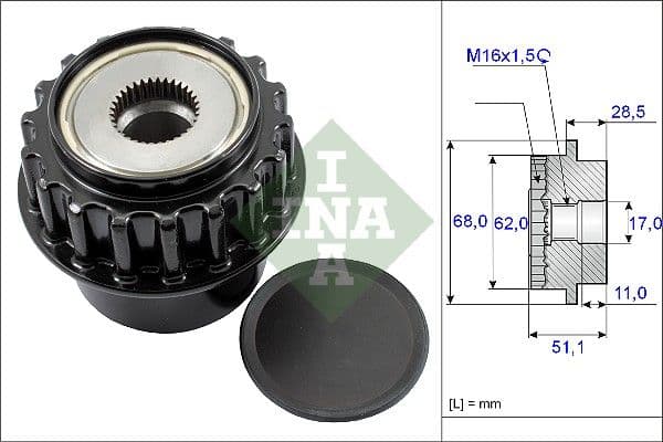 Ģeneratora brīvgaitas mehānisms Schaeffler INA 535 0175 10 1