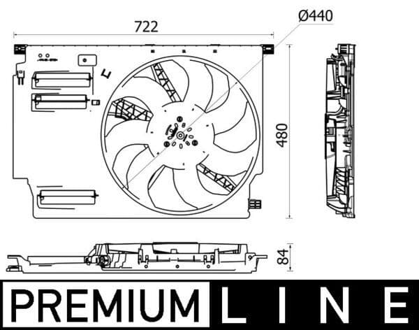 Ventilators, Motora dzesēšanas sistēma MAHLE CFF 533 000P 1