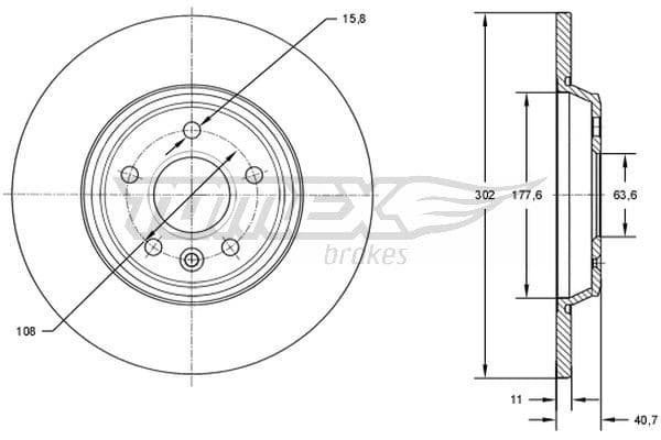 Bremžu diski TOMEX Brakes TX 73-08 1