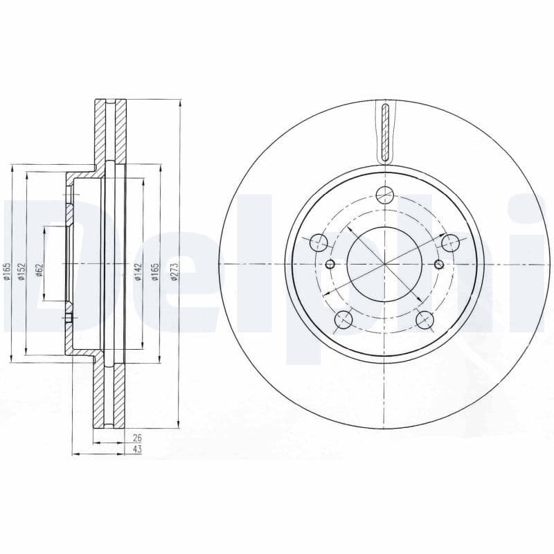 Bremžu diski DELPHI BG4234C 1