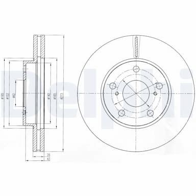 Bremžu diski DELPHI BG4234C 1