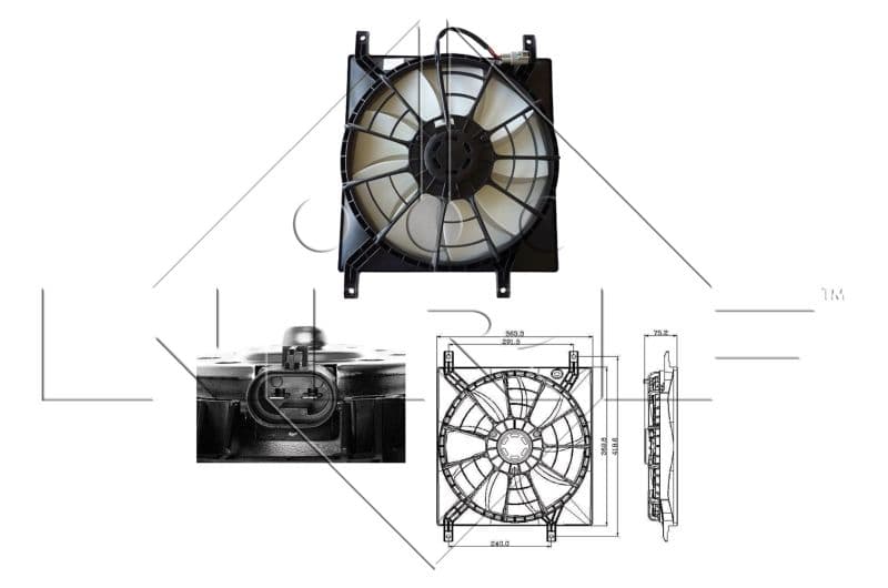 Ventilators, Motora dzesēšanas sistēma NRF 47257 1