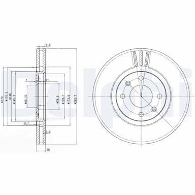 Bremžu diski DELPHI BG2872 1