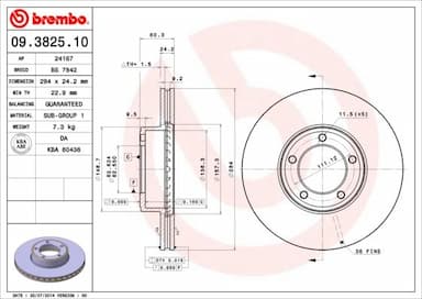 Bremžu diski BREMBO 09.3825.10 1