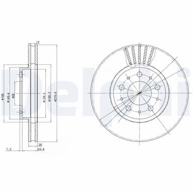 Bremžu diski DELPHI BG2841 1