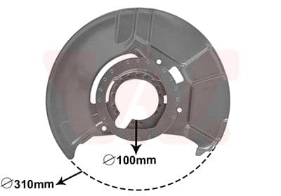 Dubļu sargs, Bremžu disks VAN WEZEL 0640372 1