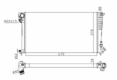 Radiators, Motora dzesēšanas sistēma NRF 509510A 1