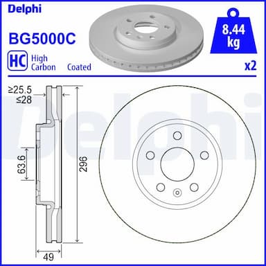 Bremžu diski DELPHI BG5000C 1