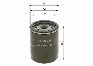 Eļļas filtrs BOSCH 0 451 103 111 5