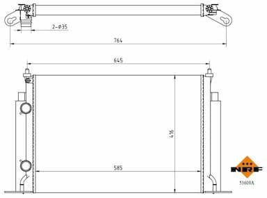 Radiators, Motora dzesēšanas sistēma NRF 53609A 5