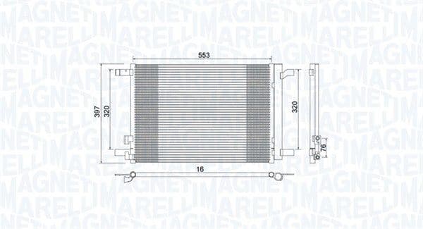 Kondensators, Gaisa kond. sistēma MAGNETI MARELLI 350203964000 1