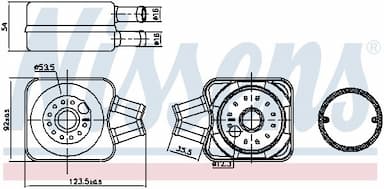 Eļļas radiators, Motoreļļa NISSENS 90607 6