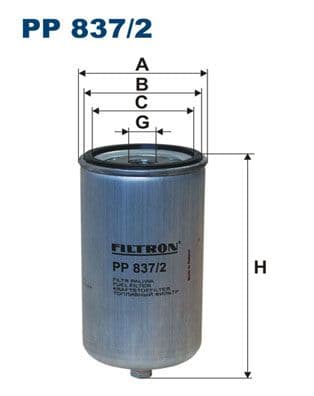 Degvielas filtrs FILTRON PP 837/2 1