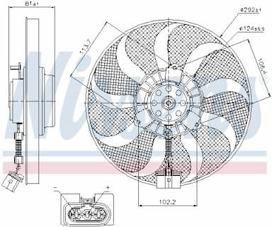 Ventilators, Motora dzesēšanas sistēma NISSENS 85715 6