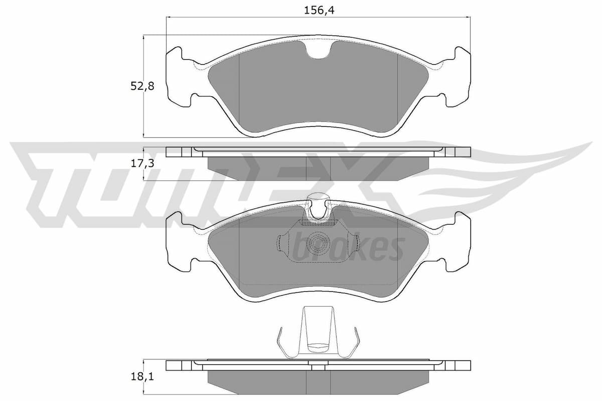 Bremžu uzliku kompl., Disku bremzes TOMEX Brakes TX 12-98 1