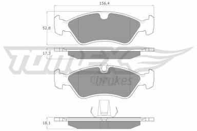 Bremžu uzliku kompl., Disku bremzes TOMEX Brakes TX 12-98 1