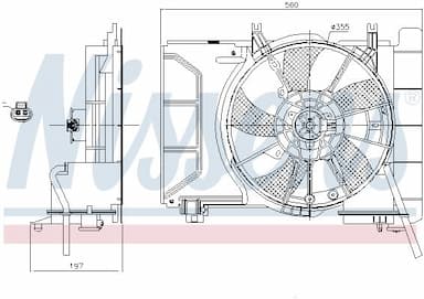 Ventilators, Motora dzesēšanas sistēma NISSENS 85941 6