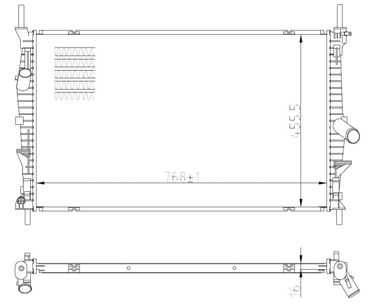 Radiators, Motora dzesēšanas sistēma NRF 59293 1