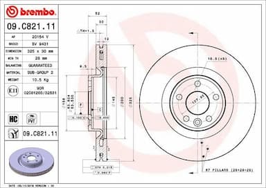 Bremžu diski BREMBO 09.C821.11 1