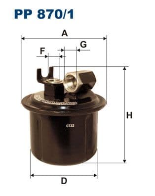 Degvielas filtrs FILTRON PP 870/1 1