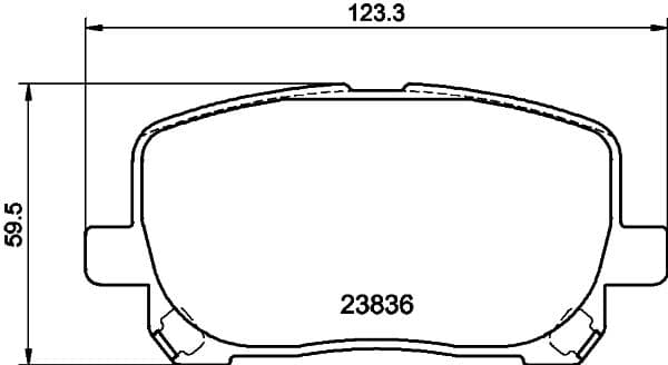 Bremžu uzliku kompl., Disku bremzes HELLA 8DB 355 010-221 1