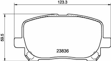 Bremžu uzliku kompl., Disku bremzes HELLA 8DB 355 010-221 1