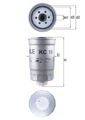 Degvielas filtrs KNECHT KC 18 1