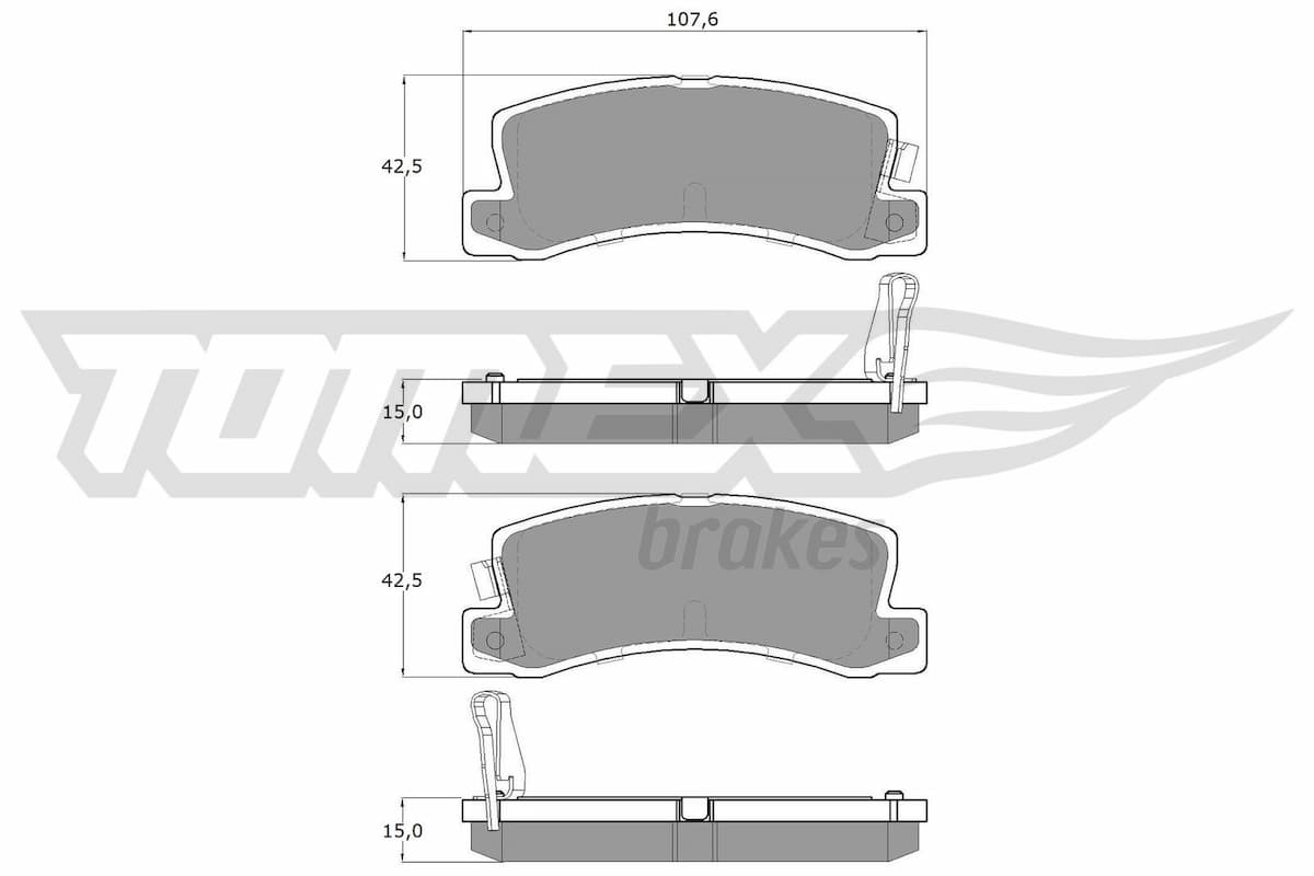 Bremžu uzliku kompl., Disku bremzes TOMEX Brakes TX 13-66 1