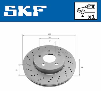 Bremžu diski SKF VKBD 80068 V1 2