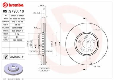 Bremžu diski BREMBO 09.9790.11 1