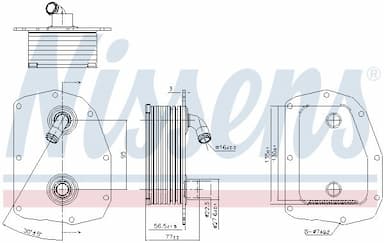 Eļļas radiators, Motoreļļa NISSENS 91179 6