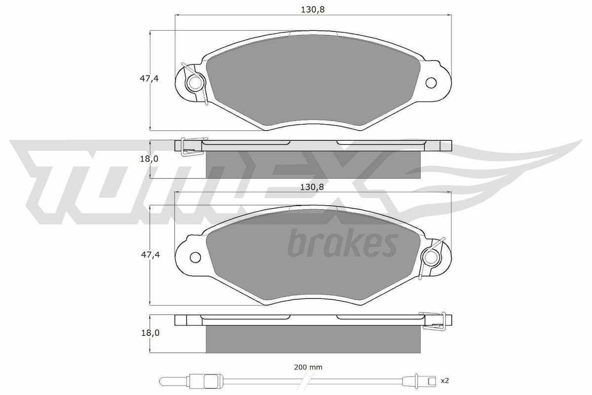 Bremžu uzliku kompl., Disku bremzes TOMEX Brakes TX 11-751 1