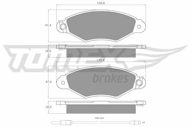 Bremžu uzliku kompl., Disku bremzes TOMEX Brakes TX 11-751 1