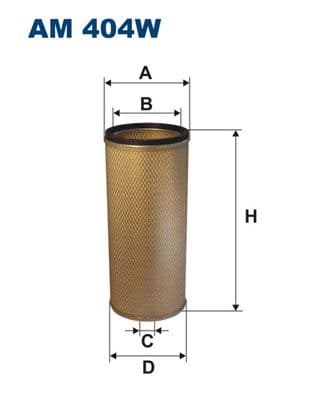 Sekundārā gaisa filtrs FILTRON AM 404W 1