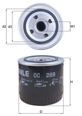 Eļļas filtrs KNECHT OC 269 1