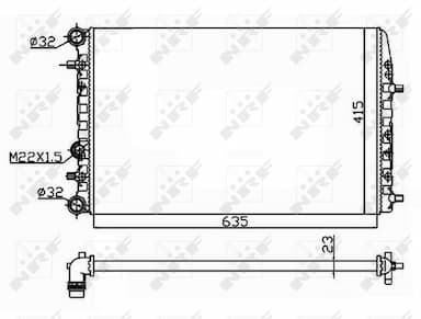 Radiators, Motora dzesēšanas sistēma NRF 50542 5