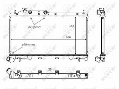 Radiators, Motora dzesēšanas sistēma NRF 58385 1