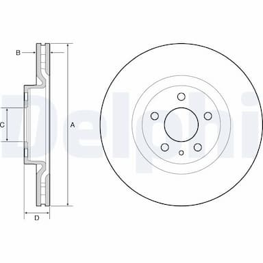 Bremžu diski DELPHI BG4654C 1