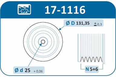 Piedziņas skriemelis, Kloķvārpsta IJS GROUP 17-1116 2