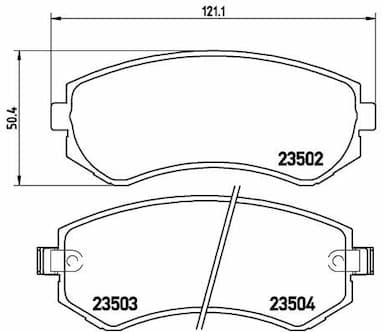 Bremžu uzliku kompl., Disku bremzes BREMBO P 56 039 1