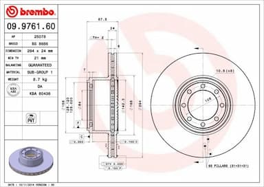 Bremžu diski BREMBO 09.9761.60 1