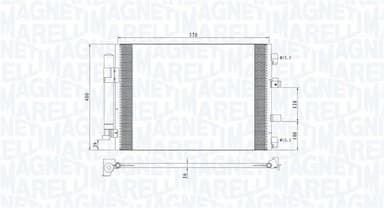 Kondensators, Gaisa kond. sistēma MAGNETI MARELLI 350203773000 2