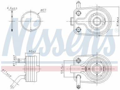 Eļļas radiators, Motoreļļa NISSENS 91447 5