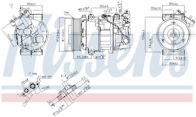 Kompresors, Gaisa kond. sistēma NISSENS 890299 6