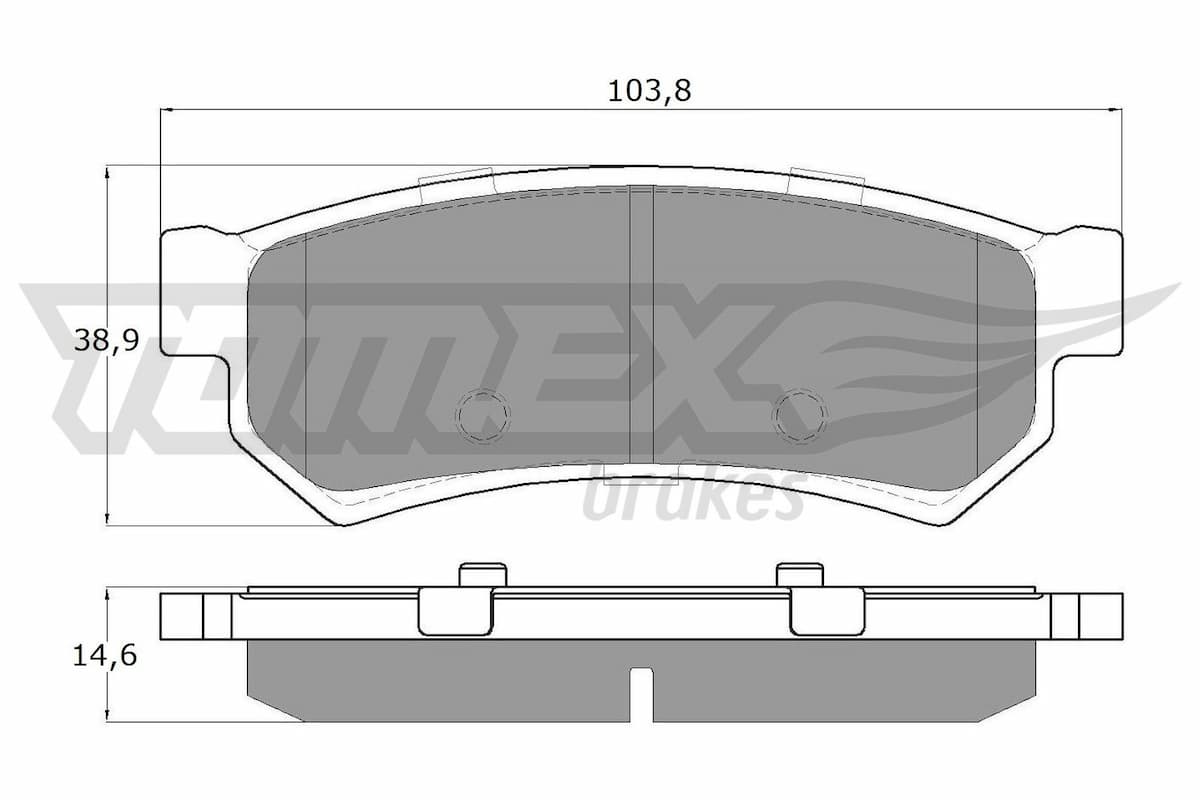 Bremžu uzliku kompl., Disku bremzes TOMEX Brakes TX 16-77 1