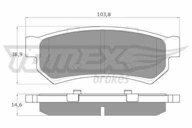 Bremžu uzliku kompl., Disku bremzes TOMEX Brakes TX 16-77 1