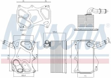 Eļļas radiators, Motoreļļa NISSENS 91270 6