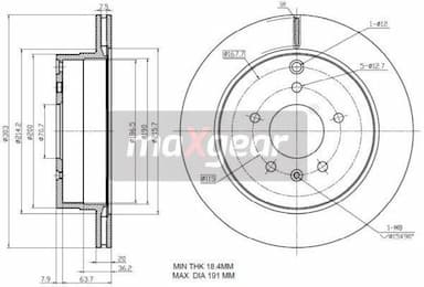 Bremžu diski MAXGEAR 19-2370 1