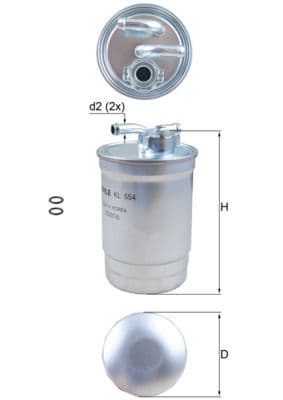 Degvielas filtrs KNECHT KL 554D 1